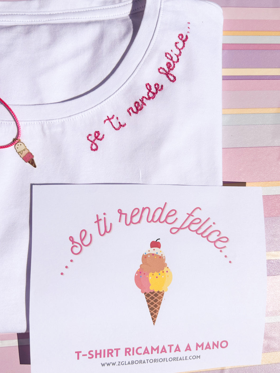 T Shirt Ricamata “Se ti rende felice…”